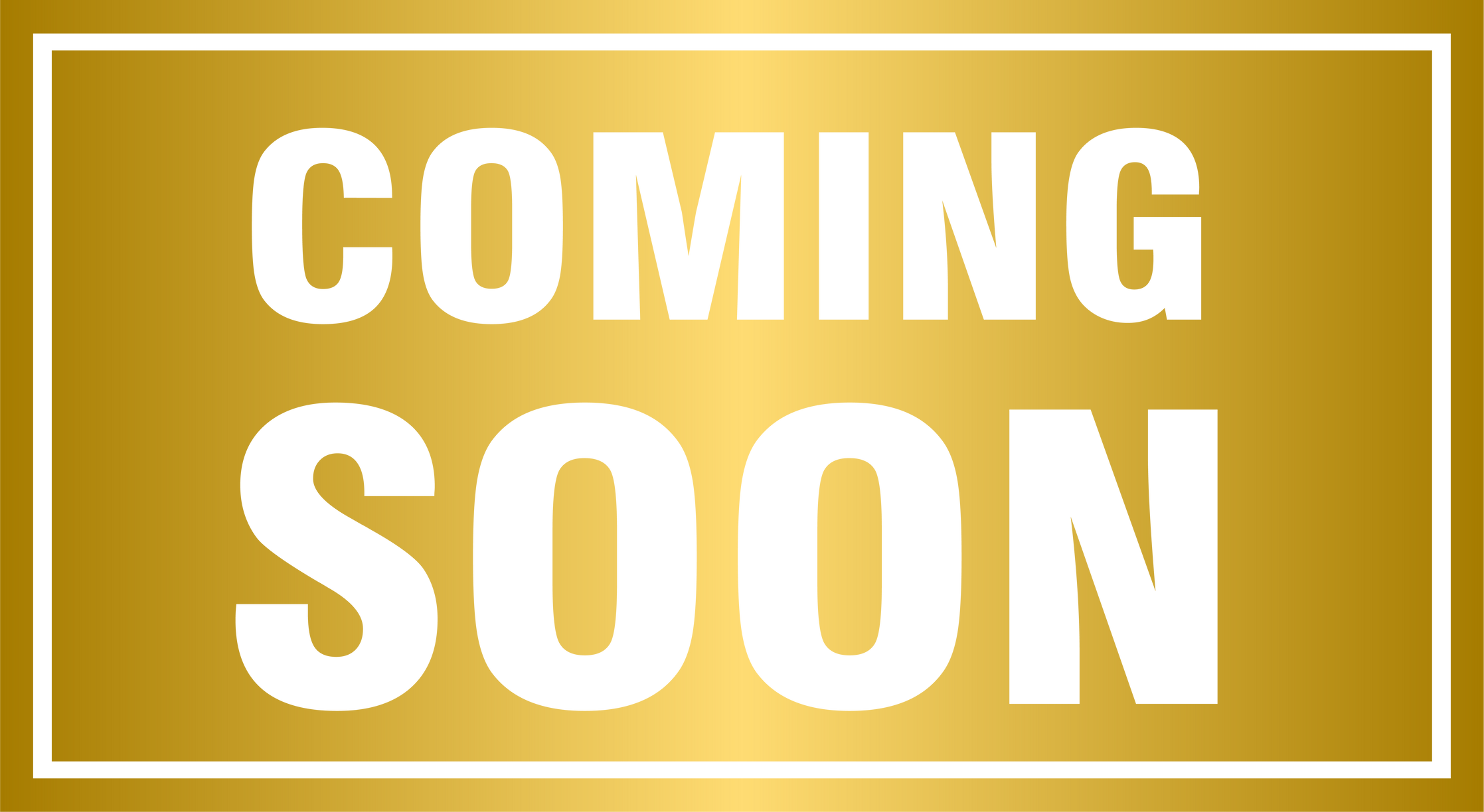 Golden coming soon banner